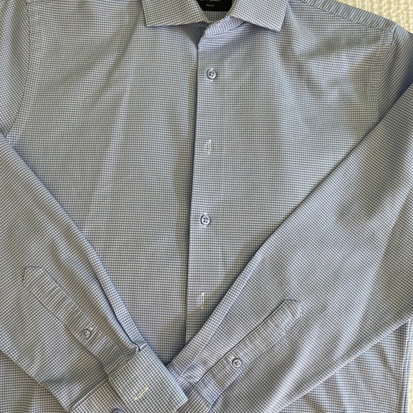 Nordstrom Tech-Smart Trim Fit Washable Dress Shirt Size 14 1/2 32/33 - Picture 1 of 6